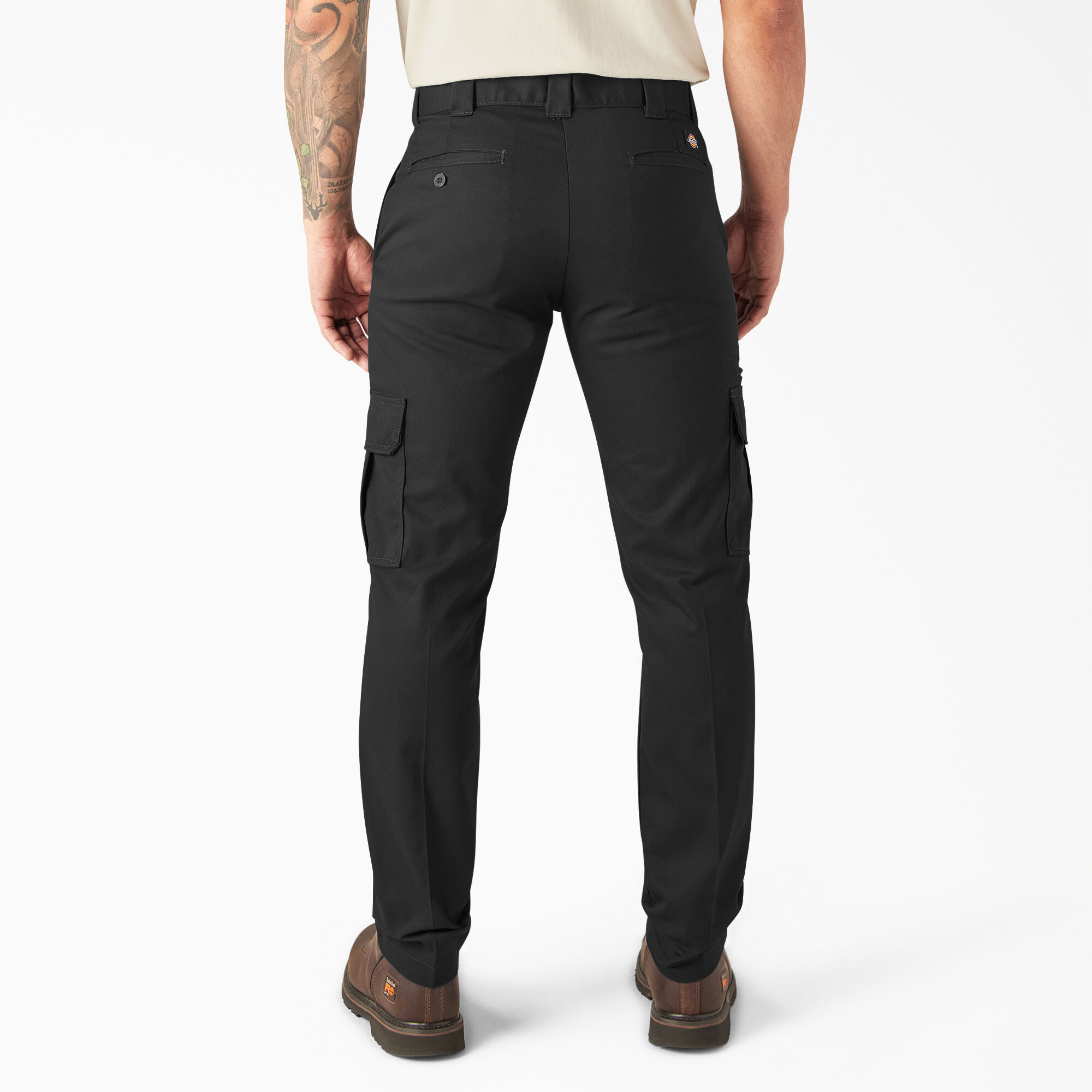 black slim cargo pants