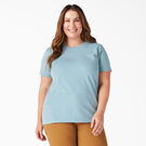 Women&#39;s Plus Heavyweight Short Sleeve Pocket T-Shirt - Dockside Blue &#40;DU1&#41;