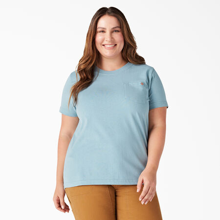 Women&#39;s Plus Short Sleeve Heavyweight T-Shirt - Dockside Blue &#40;DU1&#41;