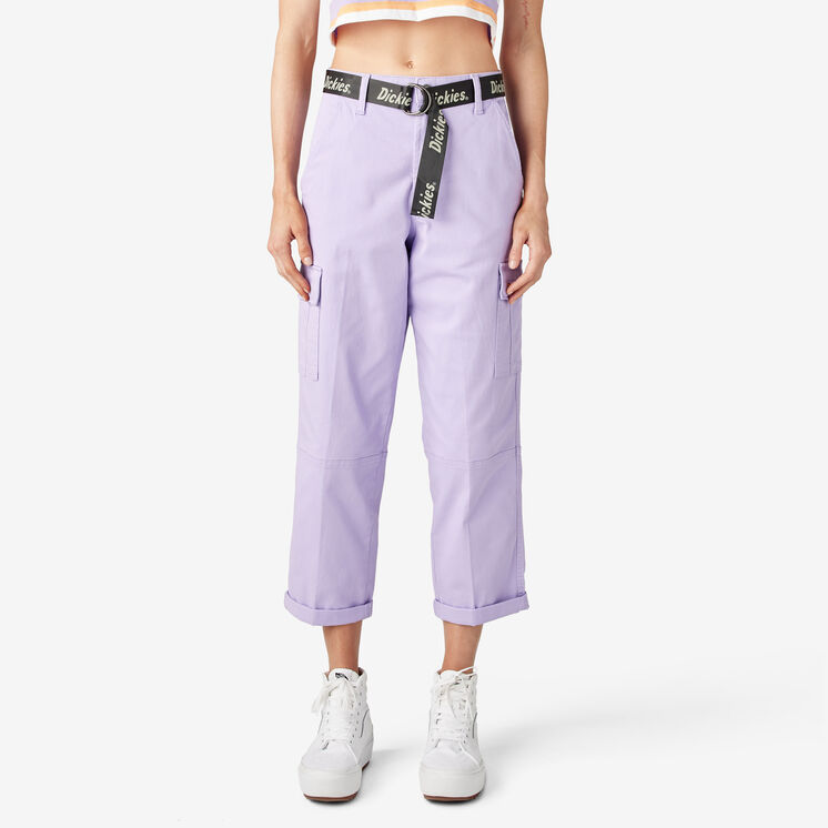 Women&#39;s Cropped Cargo Pants - Purple Rose &#40;UR2&#41;