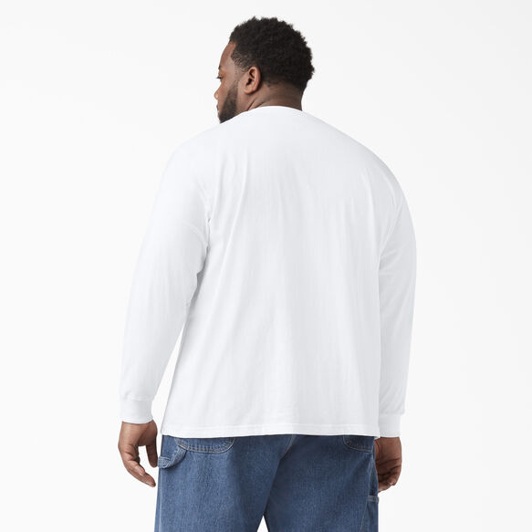 Heavyweight Long Sleeve Pocket T-Shirt - White &#40;WH&#41;