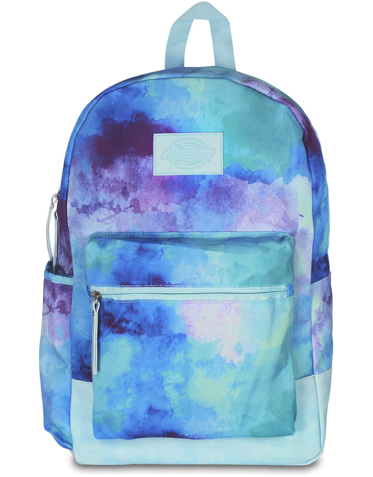 purple and blue backpacks