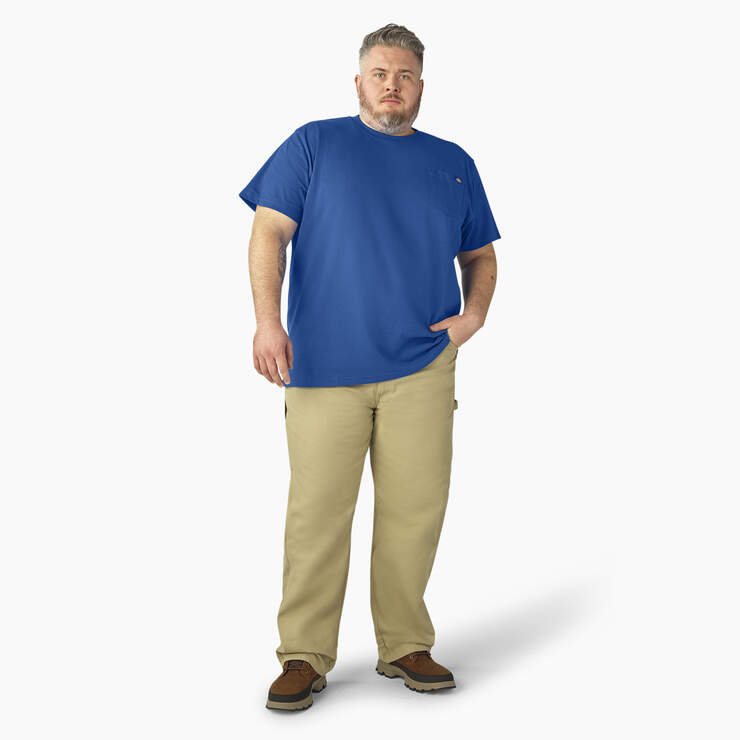 Heavyweight Short Sleeve Pocket T-Shirt - Royal Blue (RB) image number 11