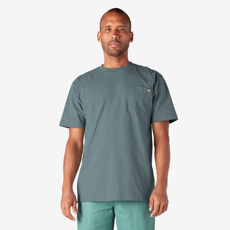 Heavyweight Short Sleeve Pocket T-Shirt - Smoke Blue (BM) image number 1