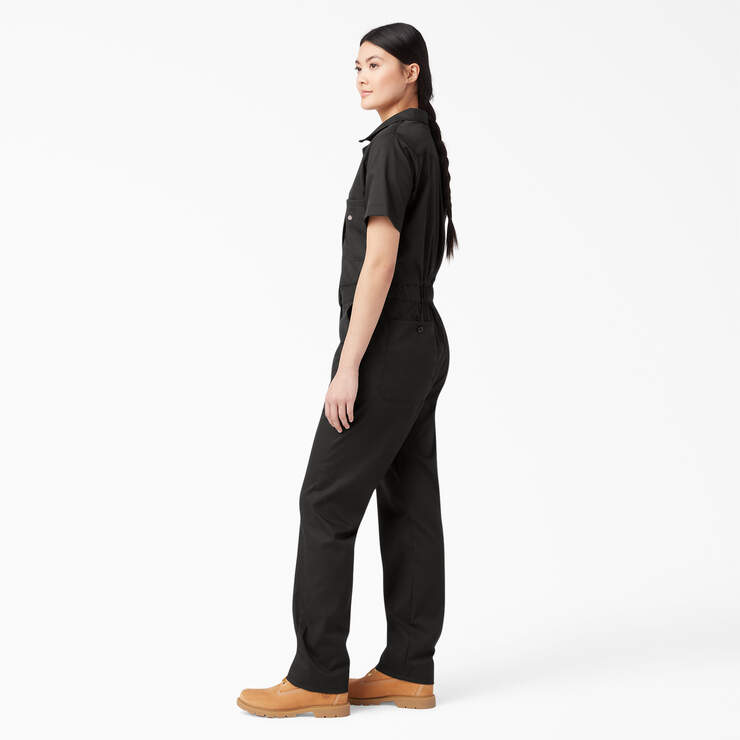 Women's FLEX Cooling Short Sleeve Coveralls - Black (BK) image number 3