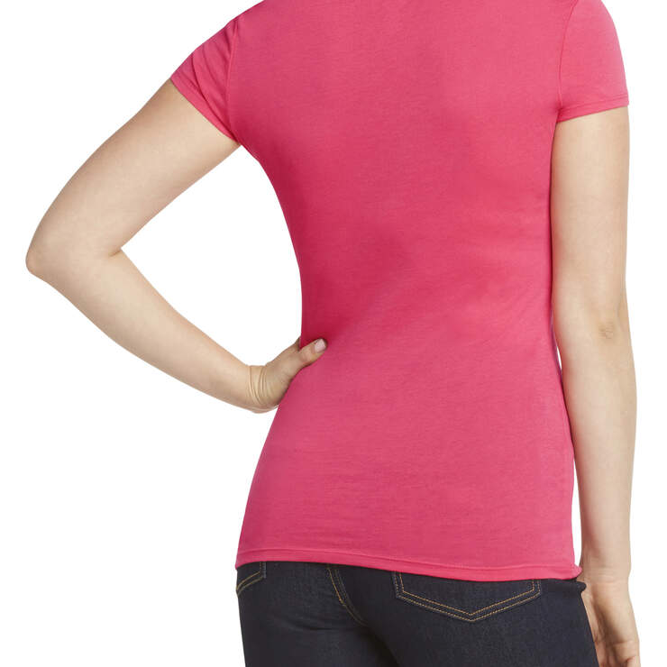 Dickies Girl Juniors' Short Sleeve Crew Neck T-Shirt - Lipstick Pink (LPS) image number 2