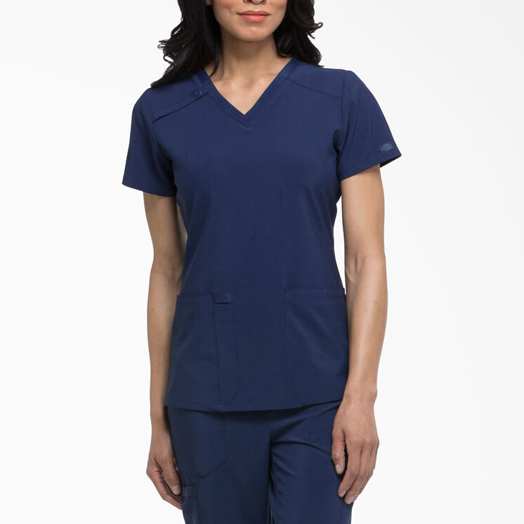 Women&#39;s EDS Essentials V-Neck Scrub Top - Navy Blue &#40;NYPS&#41;