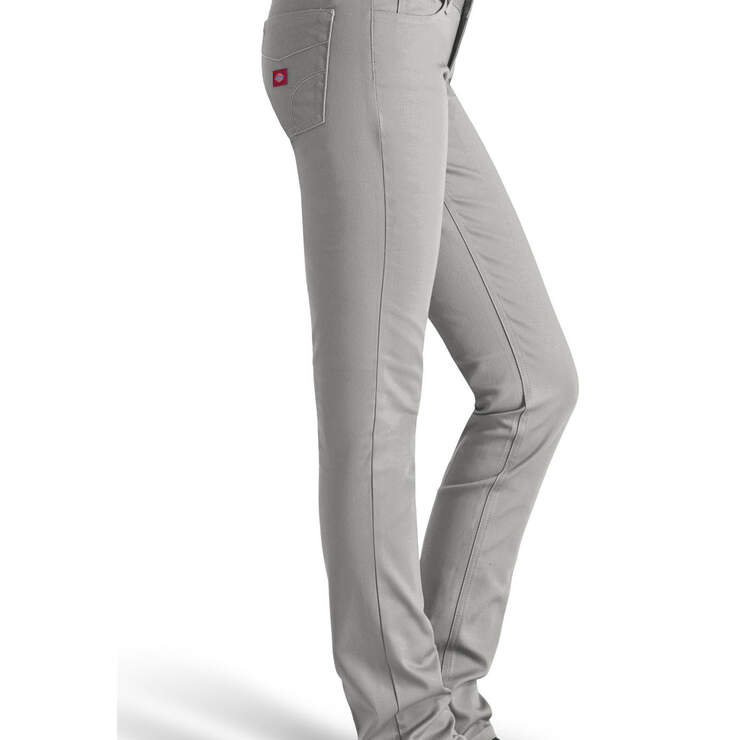 Dickies Girl Juniors' Classic 5-Pocket Skinny Pants - Silver (SV) image number 3