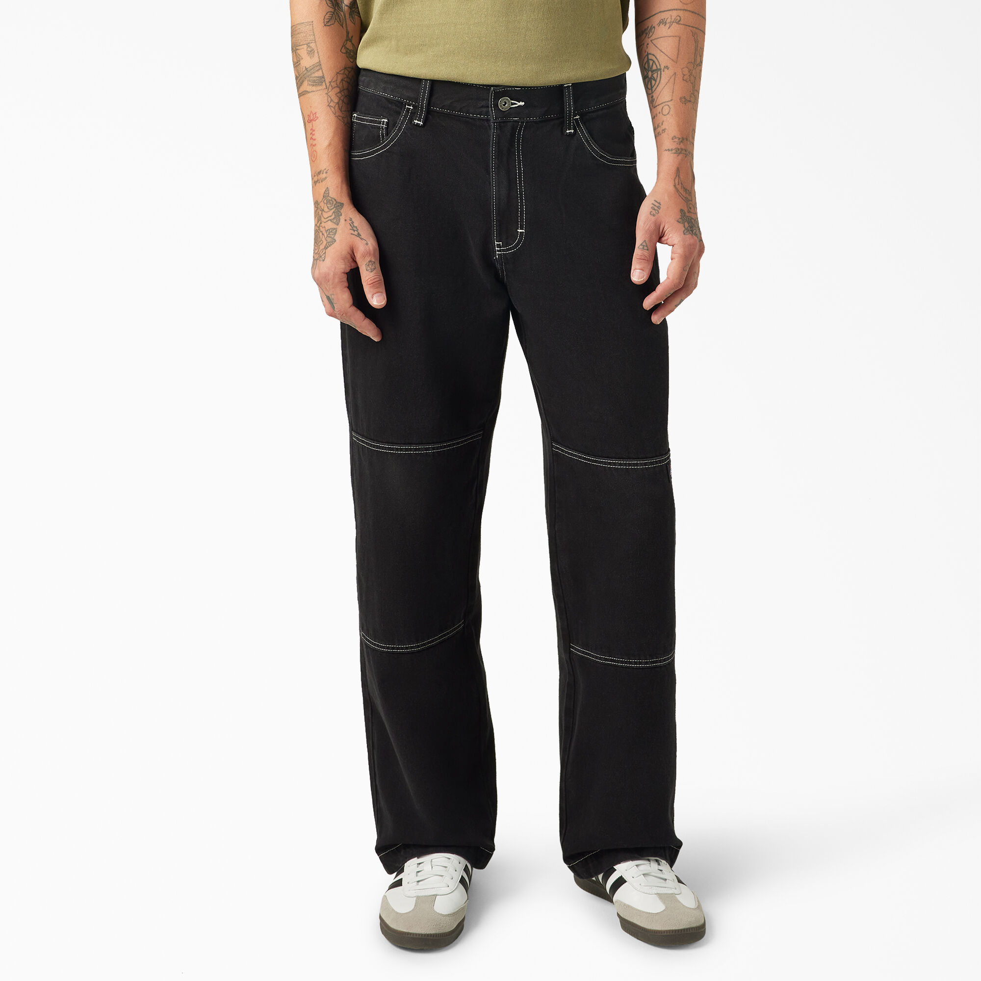 Men's Double Knee & Double Front Pants - Black | Dickies US