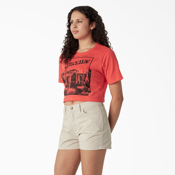 Women&#39;s Desert Graphic Cropped T-Shirt - Bittersweet &#40;BW2&#41;