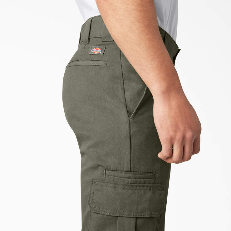FLEX Regular Fit Cargo Pants - Moss Green (MS) image number 6