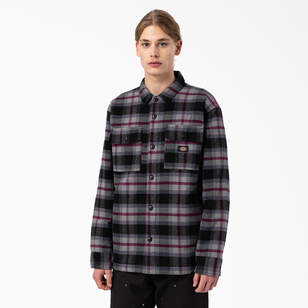 Flannel Quilted Lined Shirt Jacket
