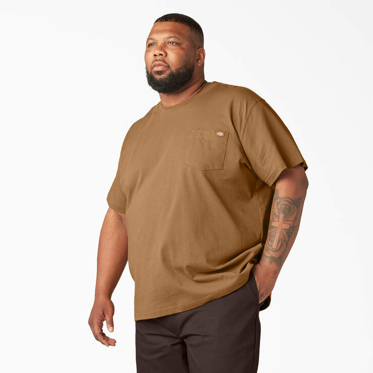 Heavyweight Short Sleeve Pocket T-Shirt - Brown Duck (BD) image number 6