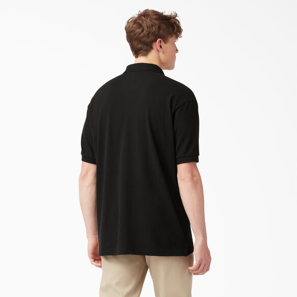 Adult Size Piqu&eacute; Short Sleeve Polo - Black &#40;BK&#41;