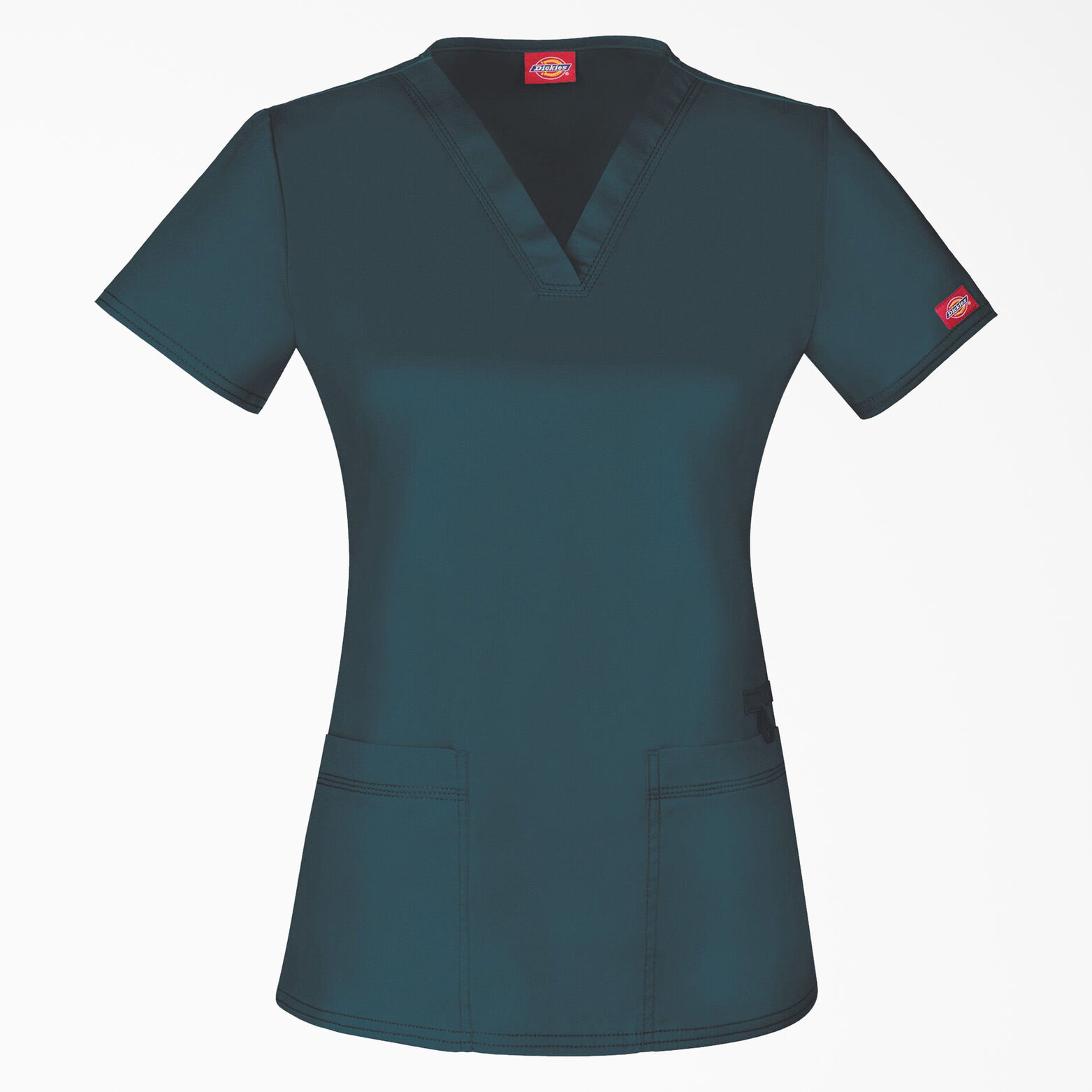 Women S Stretch Scrubs Caribbean Blue Xl V Neck Top Dickies
