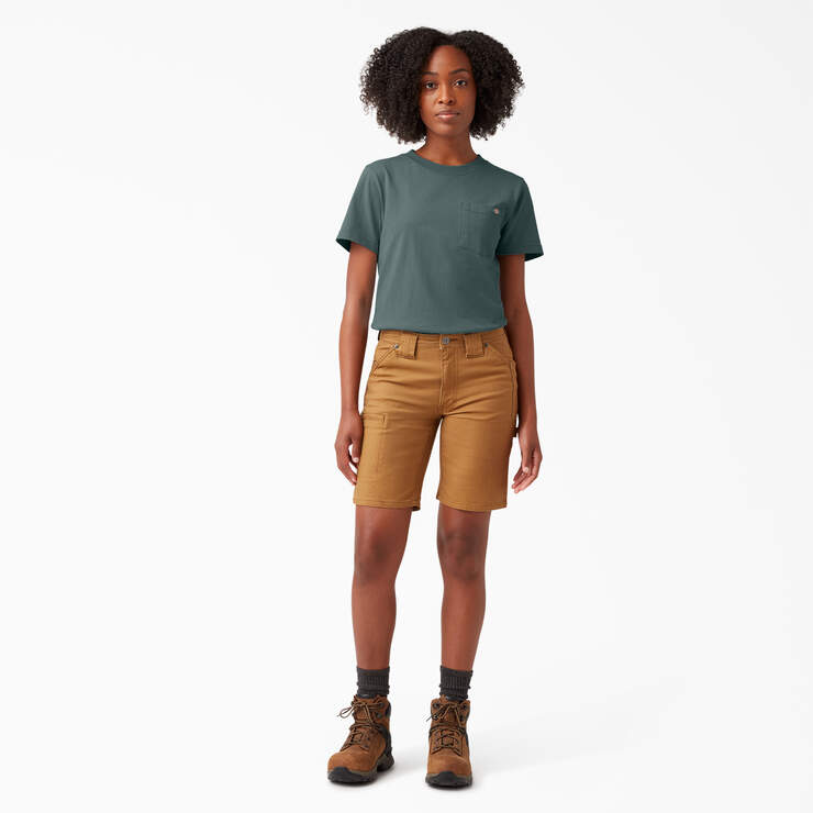 Women's Heavyweight Short Sleeve Pocket T-Shirt - Lincoln Green (LN) image number 4
