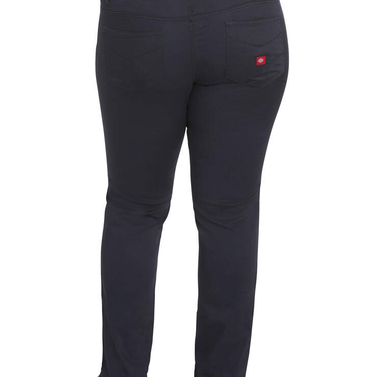 Dickies Girl Juniors' Plus Classic 5-Pocket Skinny Pants - Navy Blue (NVY) image number 2