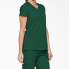 Women&#39;s EDS Signature V-Neck Scrub Top with Pen Slot - Hunter Green &#40;HTR&#41;