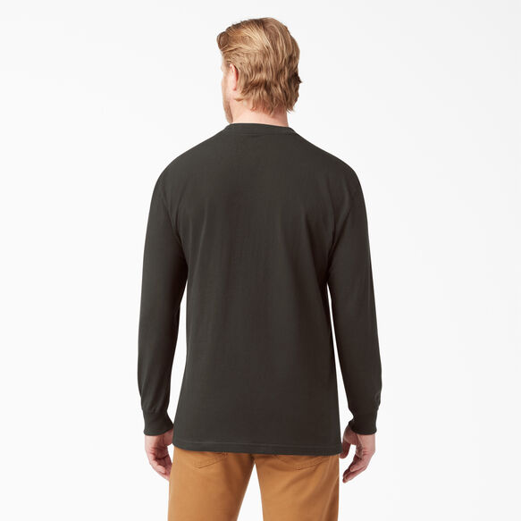 Heavyweight Long Sleeve Pocket T-Shirt - Chocolate Brown &#40;CB&#41;