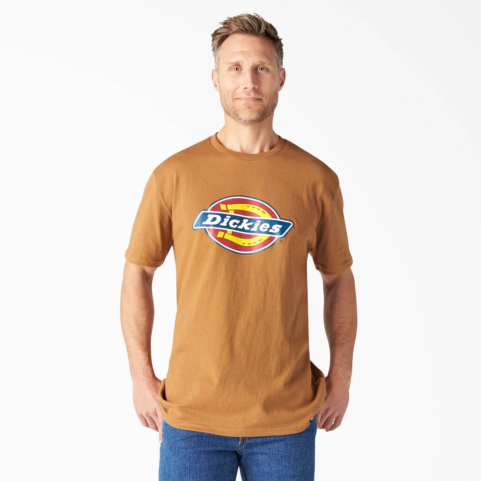 Logo Graphic T Shirt Brown Duck L Dickies