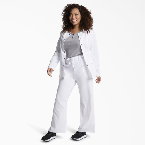 Women&#39;s Xtreme Stretch Snap Front Scrub Jacket - White &#40;DWH&#41;