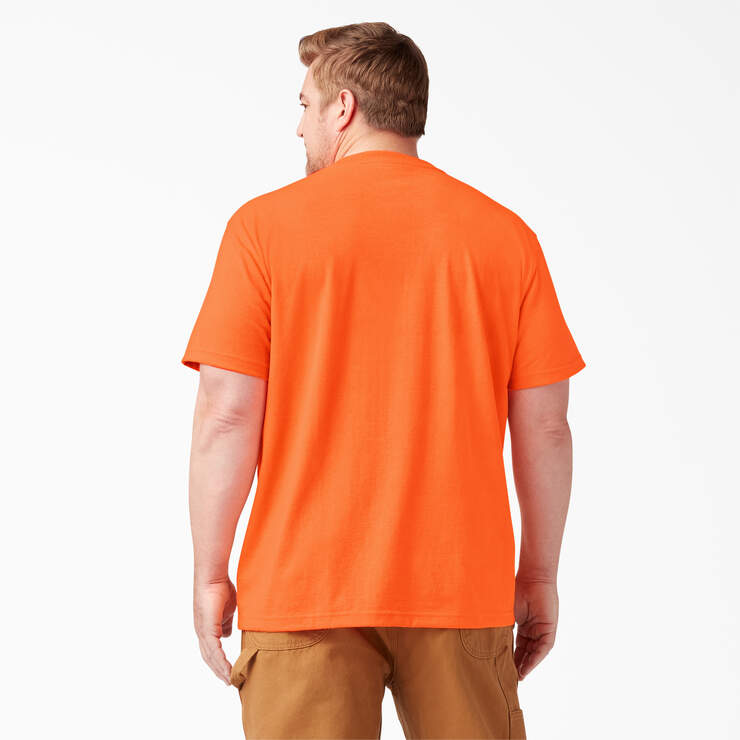 Heavyweight Neon Short Sleeve Pocket T-Shirt - Bright Orange (BOD) image number 5