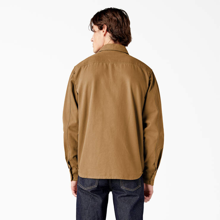 Duck Canvas Long Sleeve Utility Shirt - Stonewashed Brown Duck (SBD) image number 2