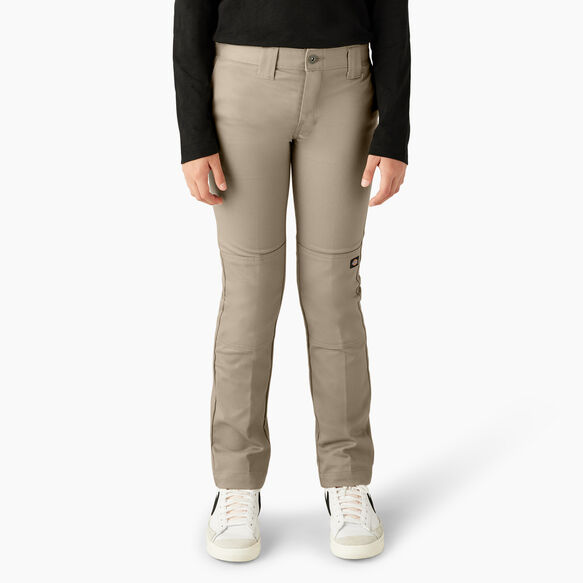 Boys&#39; FLEX Skinny Fit Double Knee Pants, 4-20 - Desert Sand &#40;DS&#41;