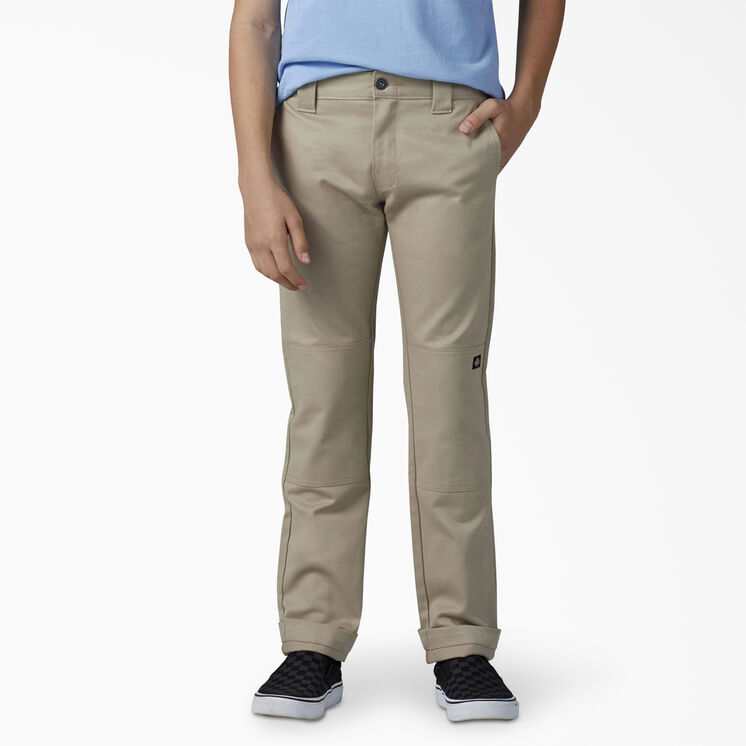 Boys&#39; FLEX Skinny Fit Double Knee Pants, 4-20 - Desert Sand &#40;DS&#41;