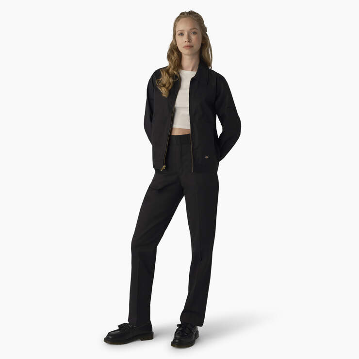 Women's Unlined Eisenhower Jacket - Black (BSK) image number 4