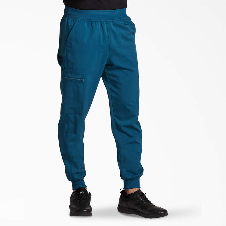 Men's Balance Mid Rise Jogger Scrub Pants - Caribbean Blue (CRB) image number 4