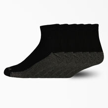 Moisture Control Quarter Socks, 6-Pack - Black &#40;BK&#41;