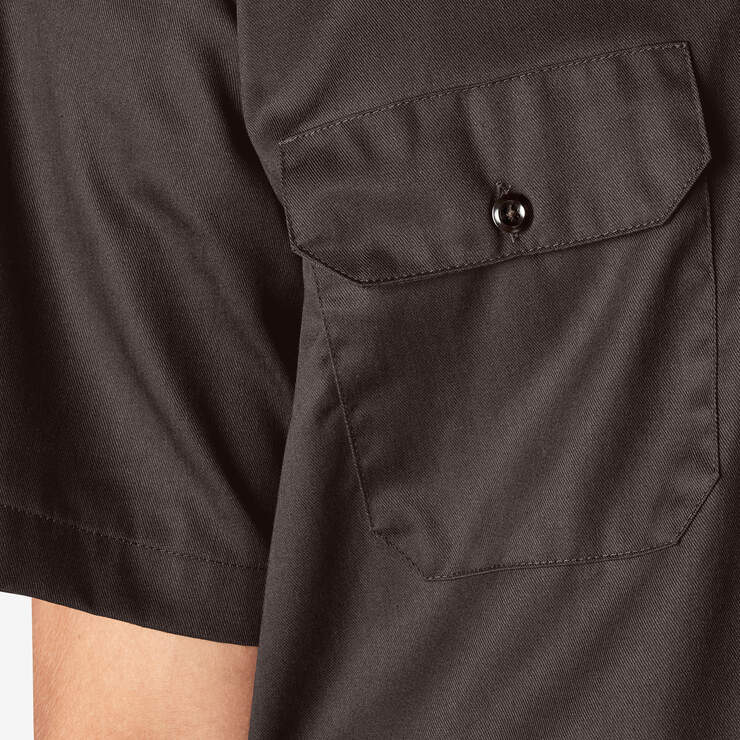 Short Sleeve Work Shirt - Dark Brown (DB) image number 15