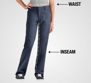 Dickies Girl Pants Size Chart