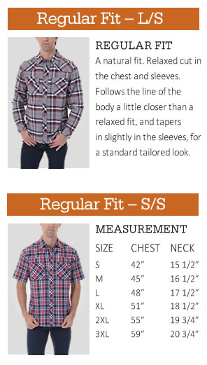 Young Men S Size Chart Fit Guide Ies Ies Regular Fit Guide For Young Men