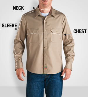 Men's Fit How to Measure Men's Clothing Dickies