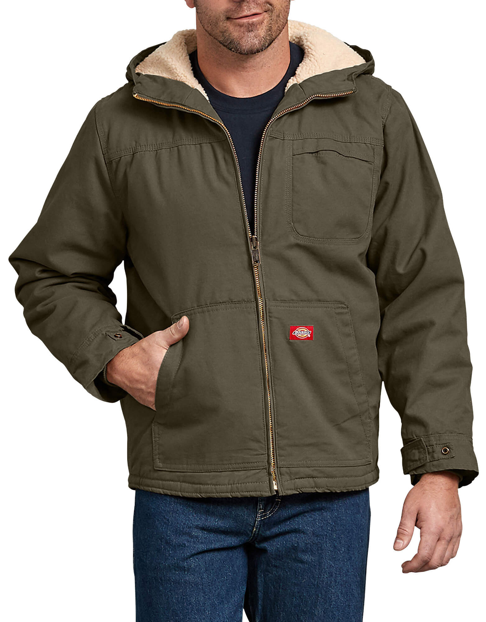 Duck Sherpa Lined Hooded Jacket