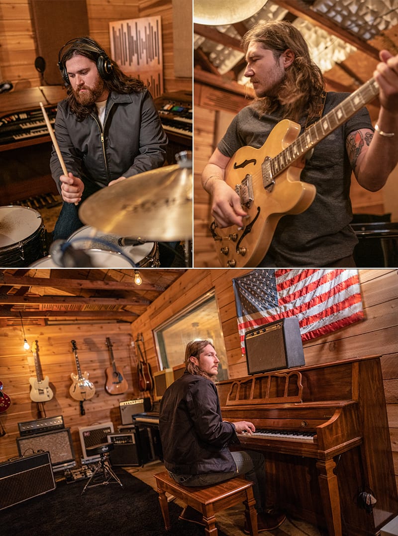 Being versatile with different instruments gives the band some range to explore new sounds. Get the Eisenhower Jacket and the Temp-iQ tee.