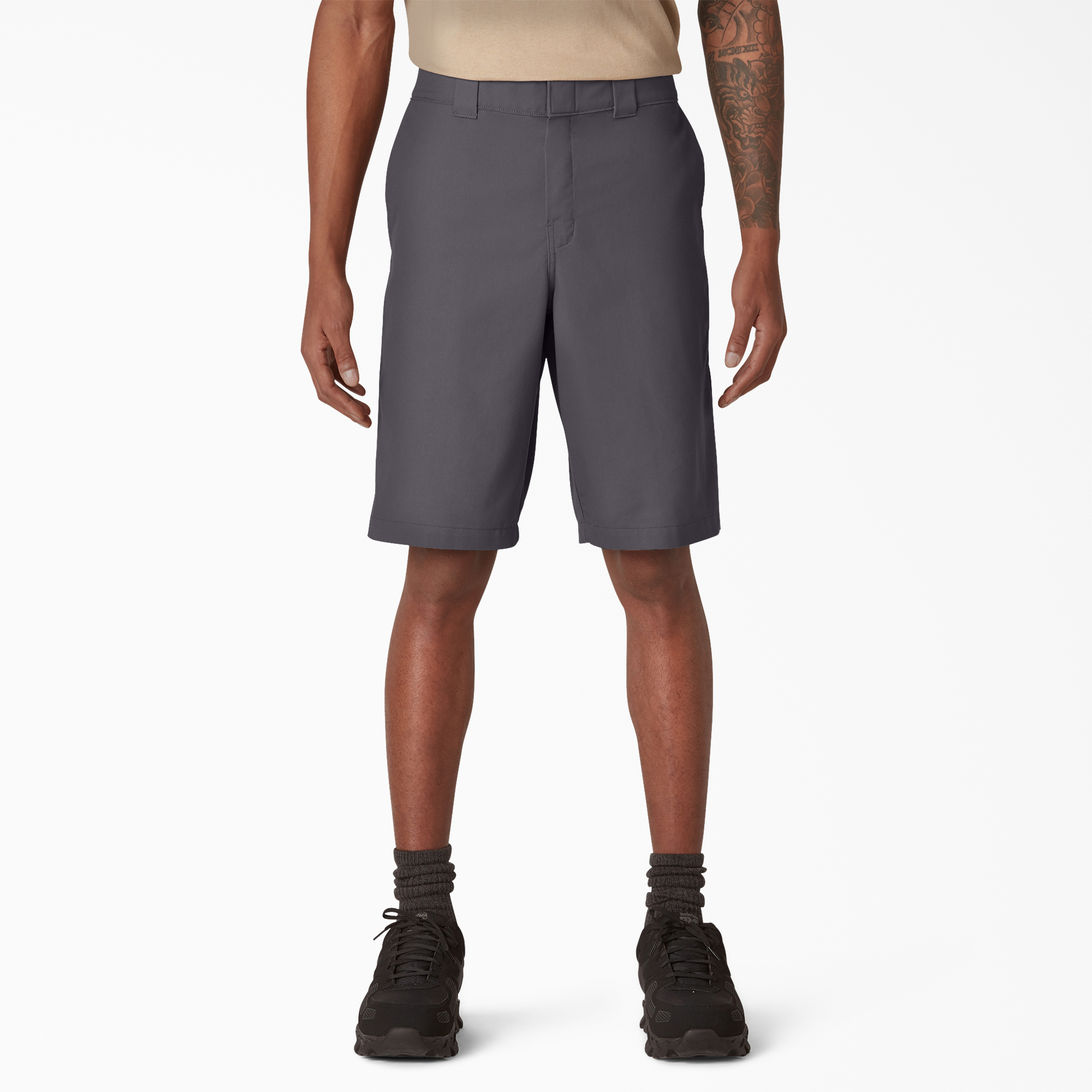 11" Cooling Active Waist Twill Shorts - Charcoal Gray (CH)