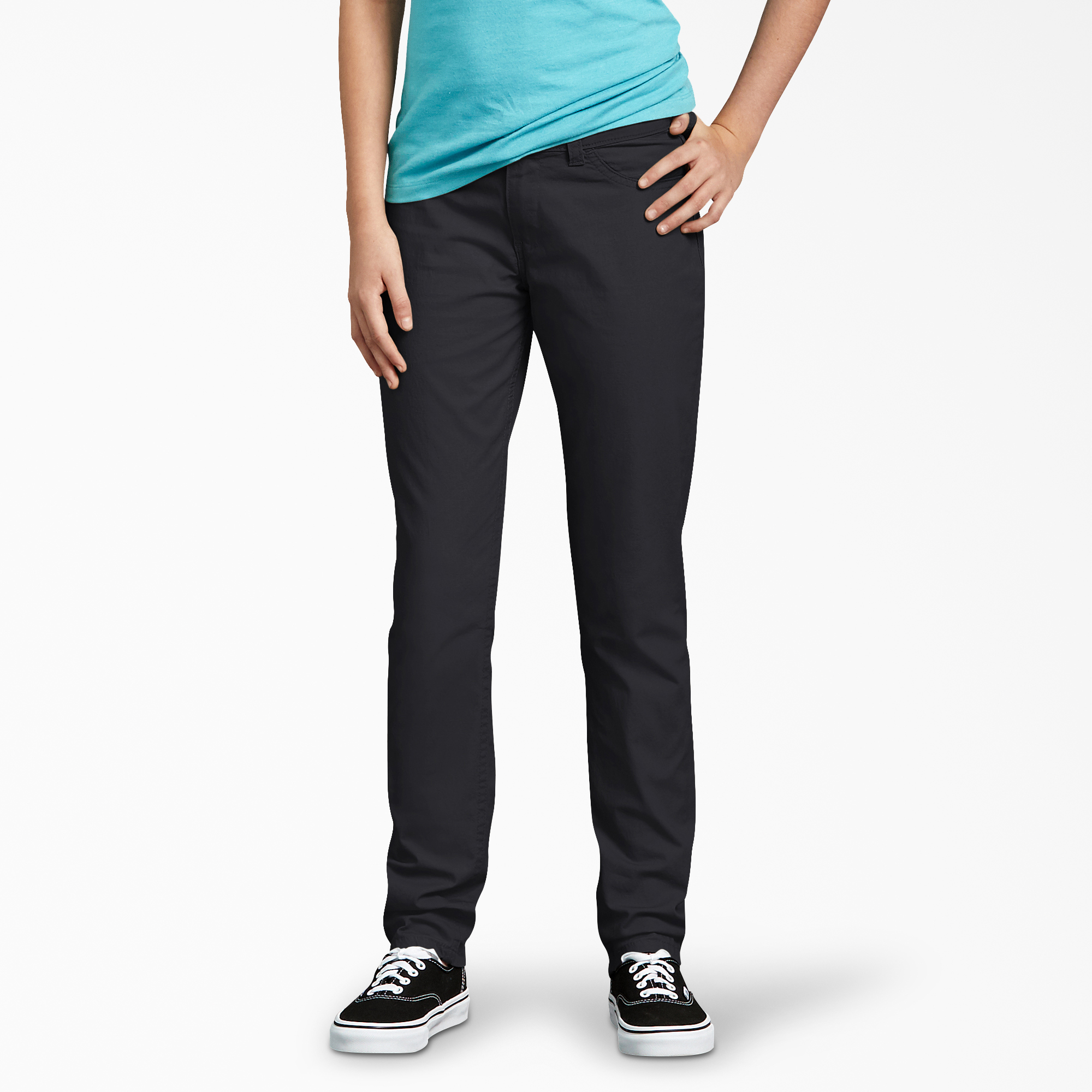 black skinny khakis