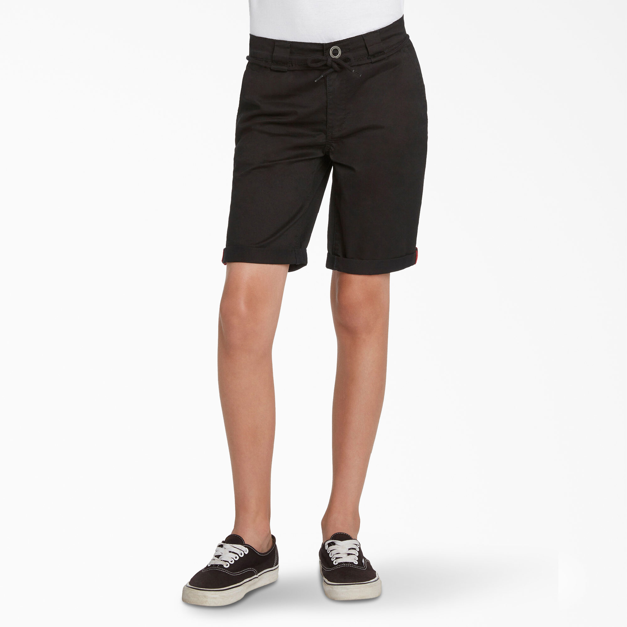 Boys’ FLEX Skinny Fit Chino Shorts - Black (BK)