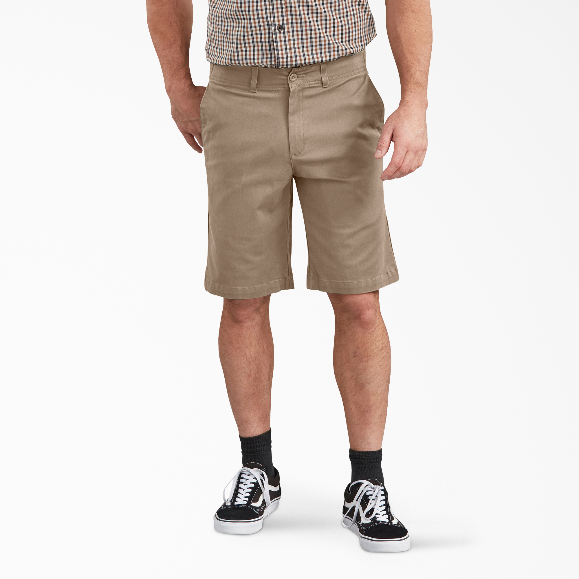 mens red dickies shorts