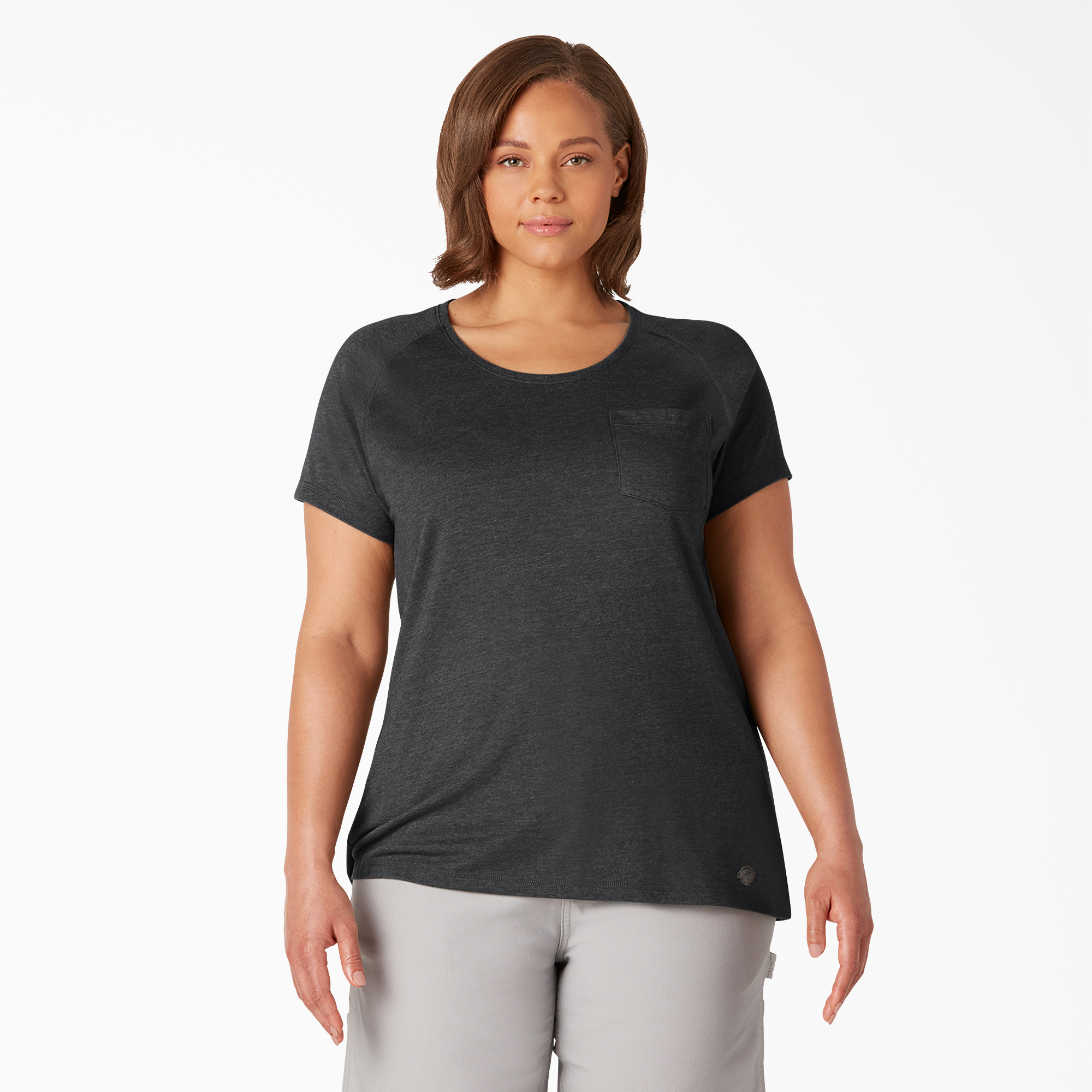 Women's Plus Size Cooling Short Sleeve T-Shirt - Black (KBK)