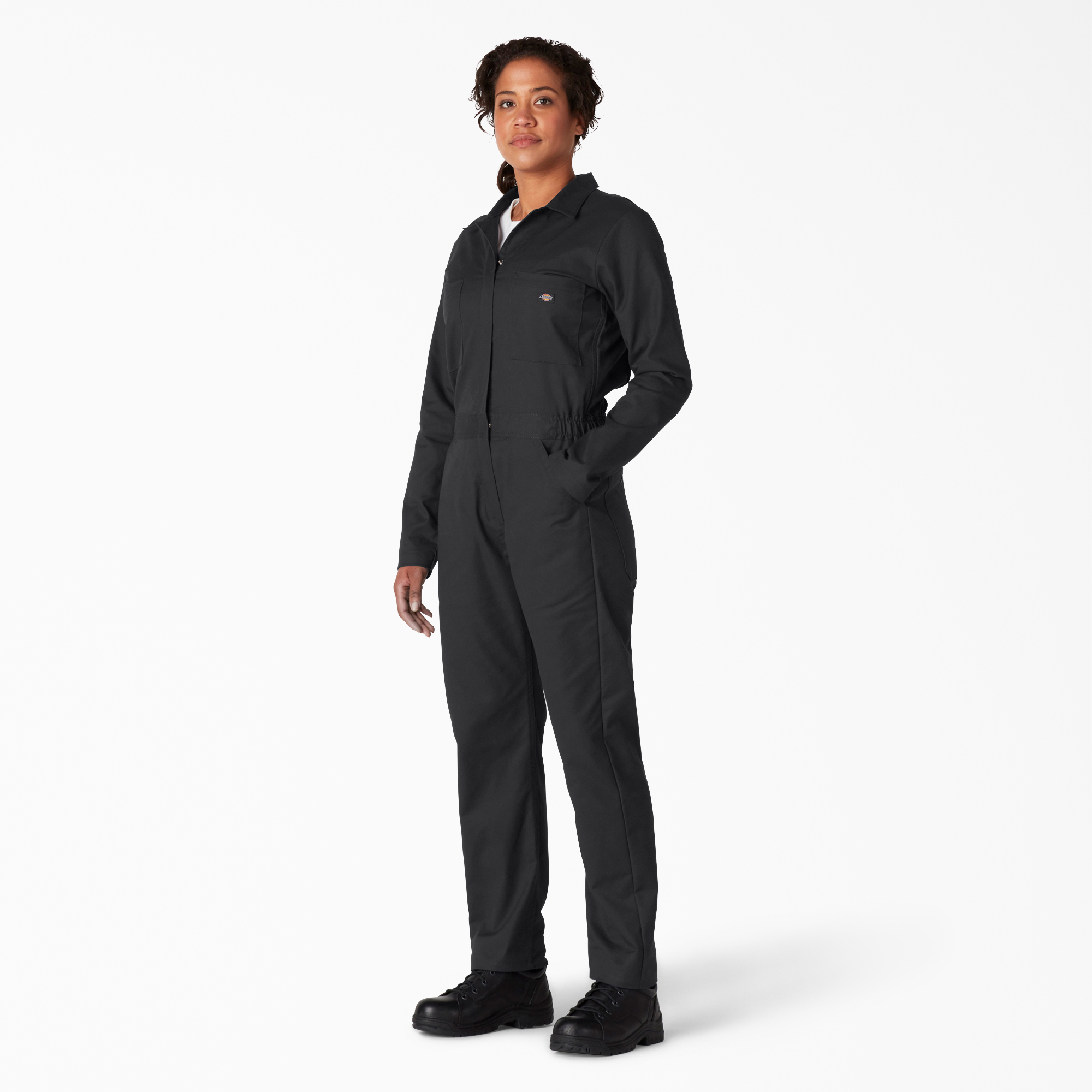 Women's FLEX Cooling Long Sleeve Coveralls - Black (BK)