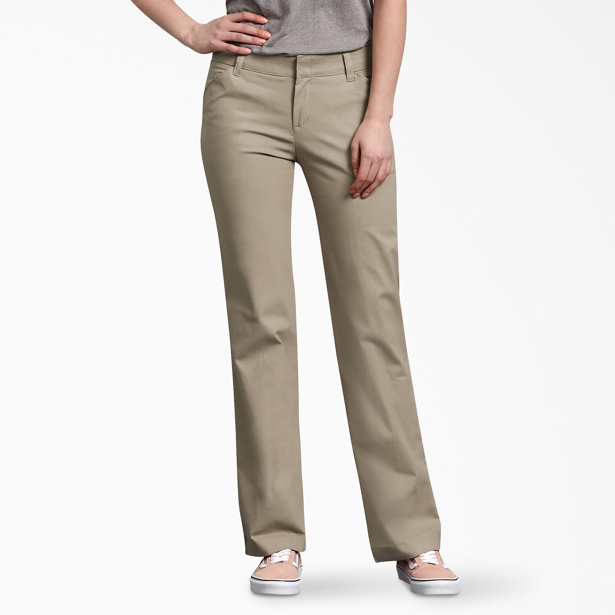 Women's Relaxed Straight Stretch Twill Pants - Desert Khaki (DS)