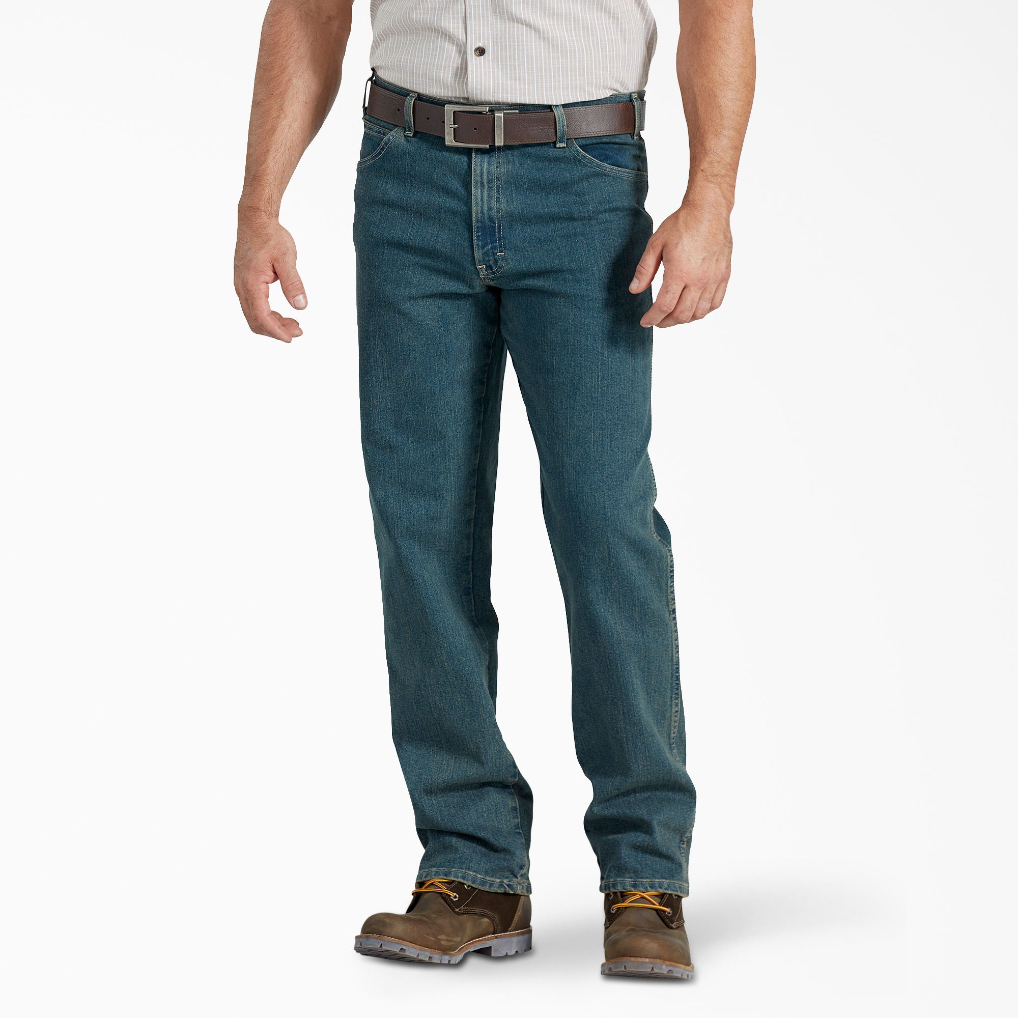 FLEX Active Waist 5-Pocket Relaxed Fit Jeans - Heritage Tinted Khaki (THK)