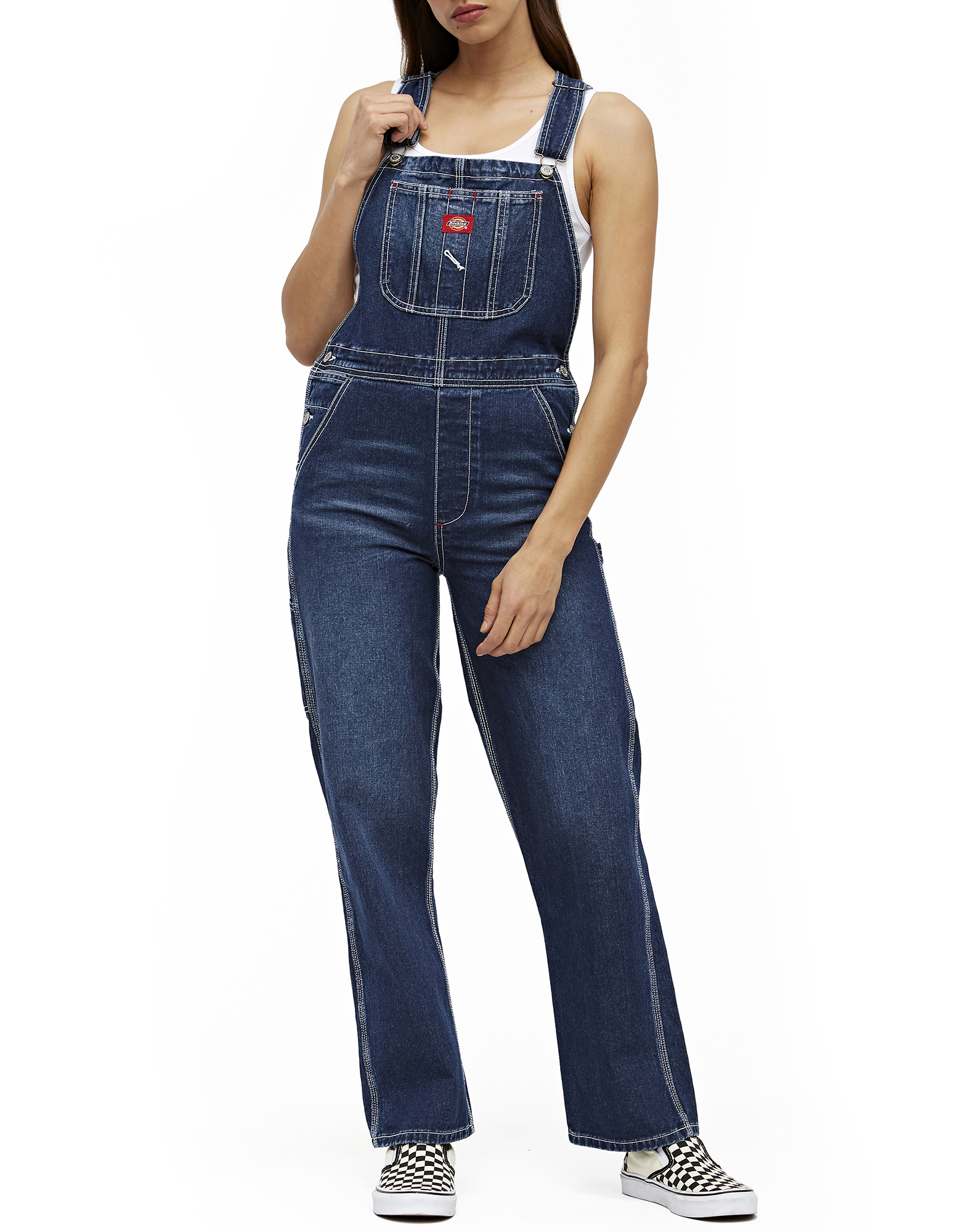 dickies women's denim bib overall