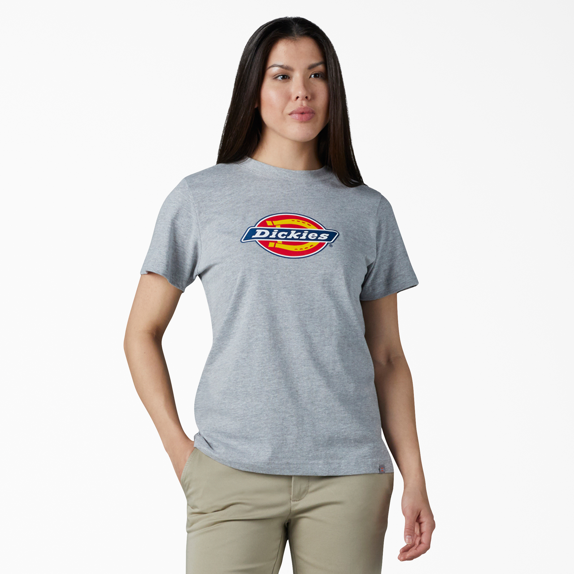 Women's Logo Graphic Cotton T-Shirt - Heather Gray (HG)