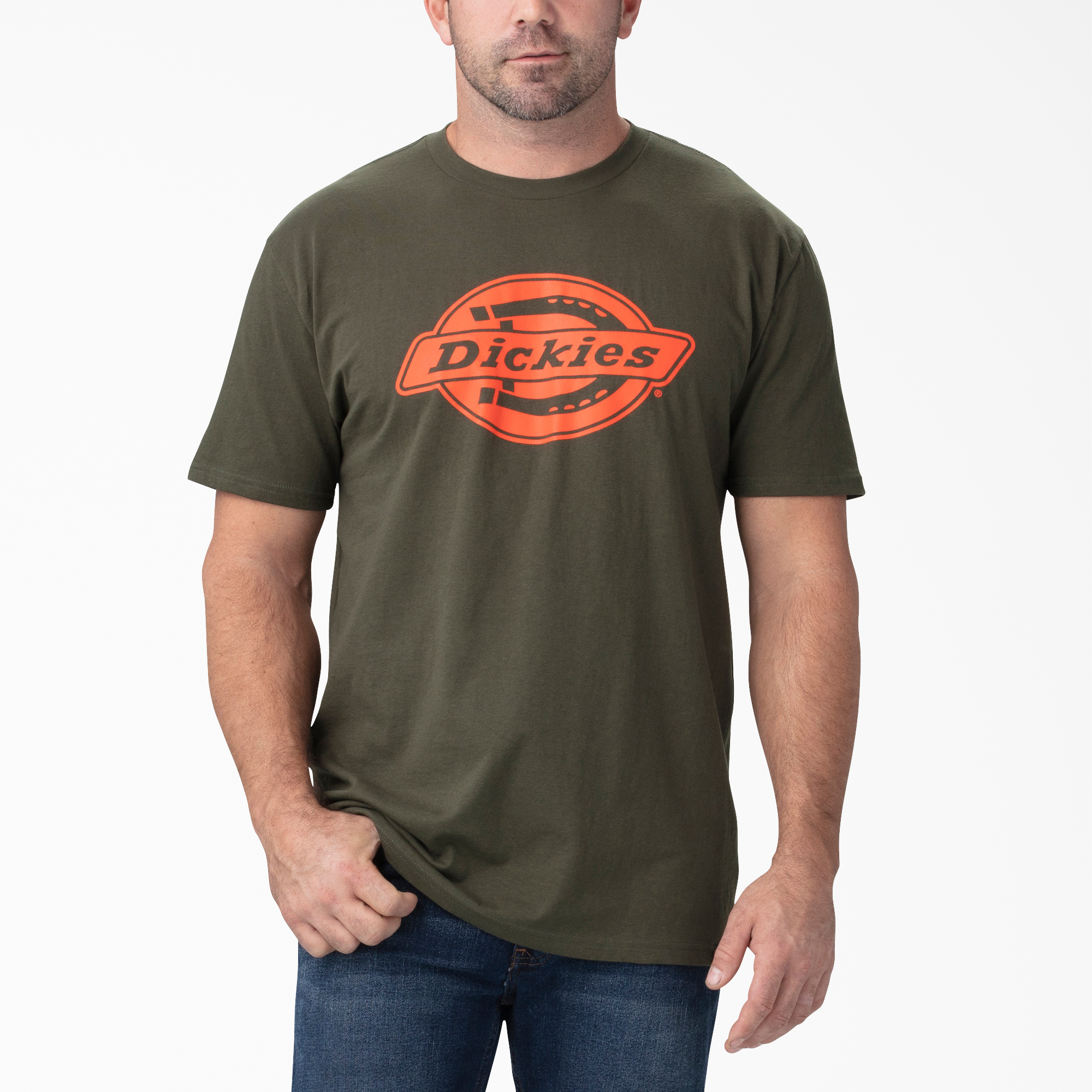 Short Sleeve Relaxed Fit Graphic T-Shirt - Dark Green (GC)