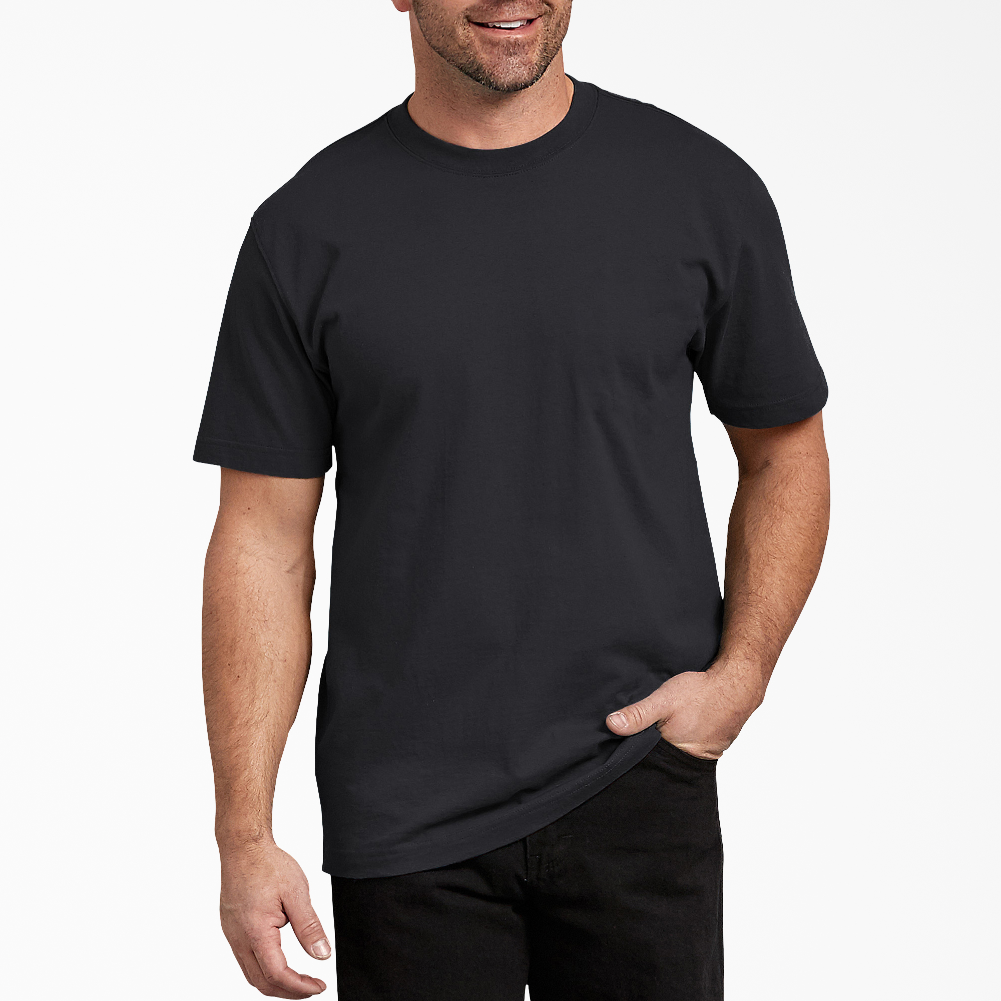 Short Sleeve Heavyweight Crew Neck T-Shirt - Black (BK)